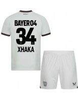 Bayer Leverkusen Granit Xhaka #34 Vieraspaita Lasten 2023-24 Lyhythihainen (+ shortsit)